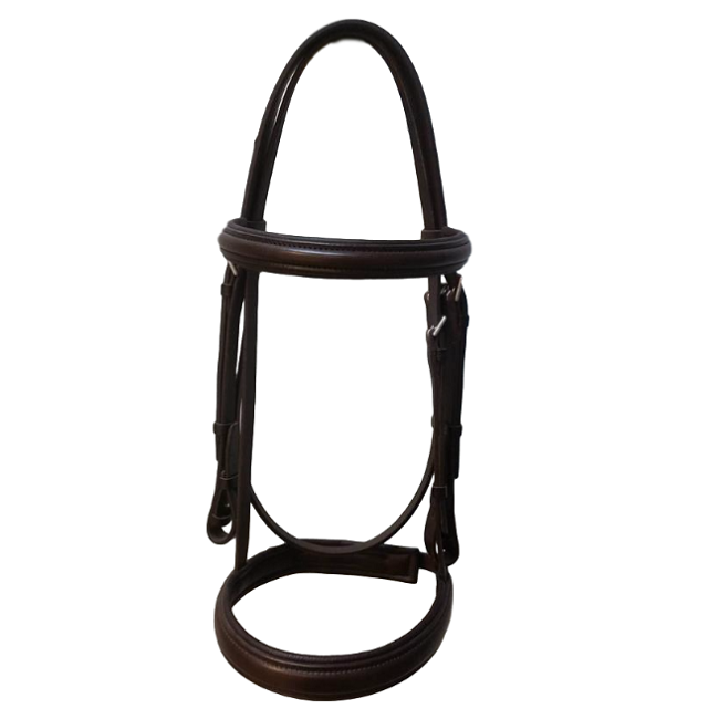 Ensemble Bride Et Rênes D'event Somerset - Cuir Marron Taille Full - Rembourré