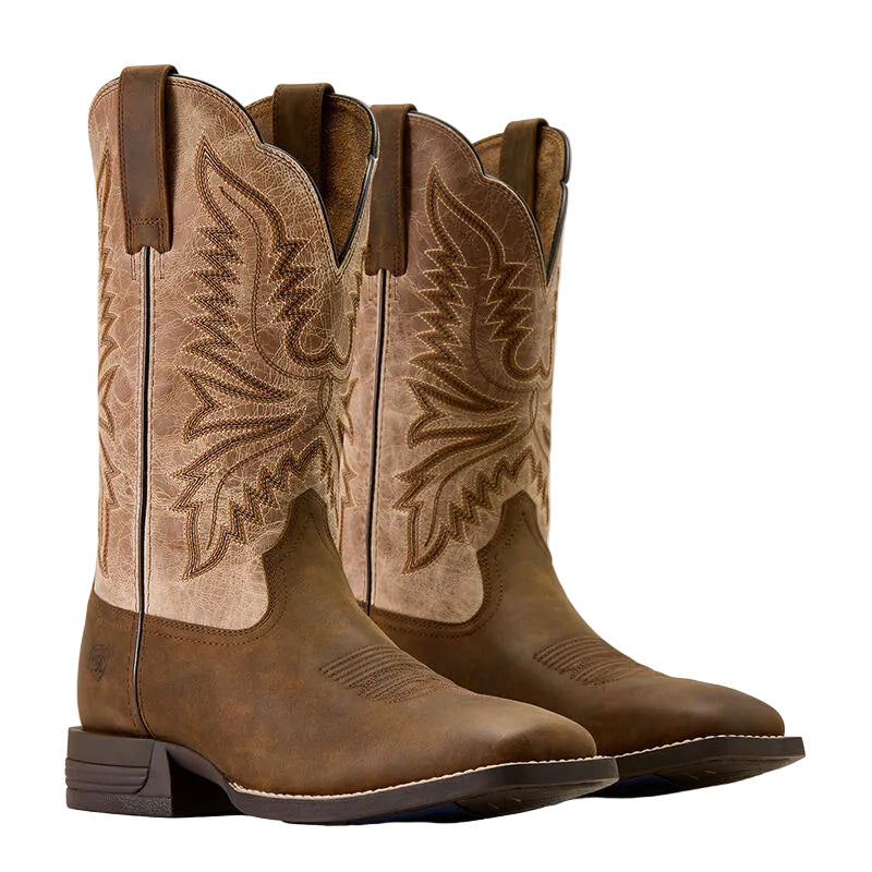 Bottes Chelsea Western Cowboy Mustang Marron À Enfiler Pour Hommes