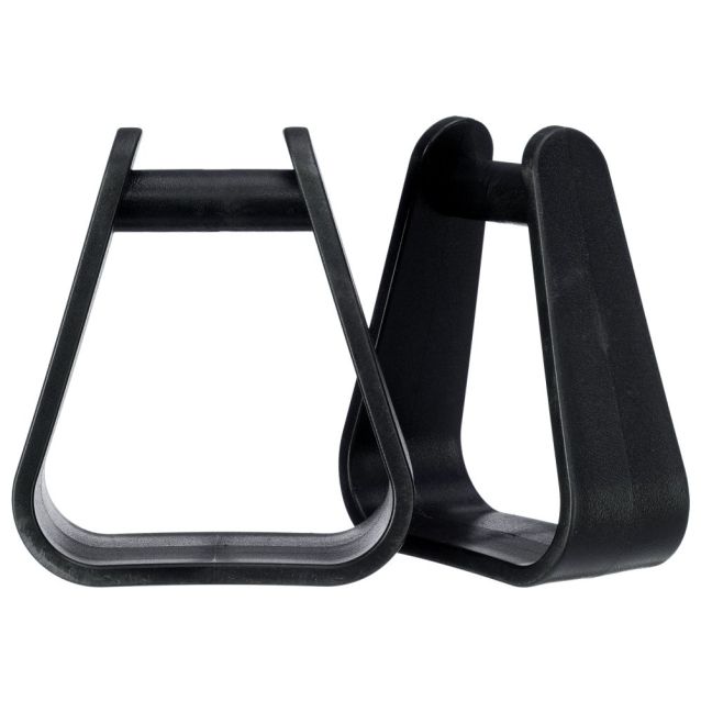 Regun Étrier de Cheval-1 Paire d'étriers de Cheval Noir Haute résistance étriers d'équitation en Plastique de qualité Durable(Small