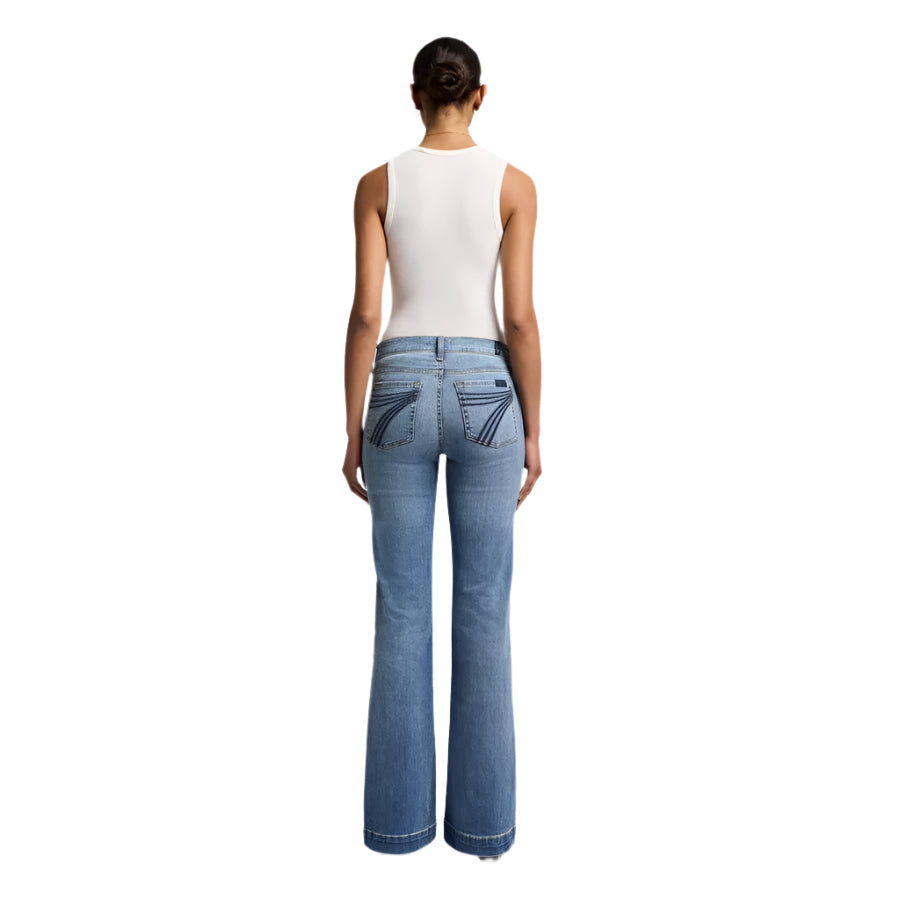 EQUITHÈME Pantalon d'Équitation Texas Denim bleu/Beige