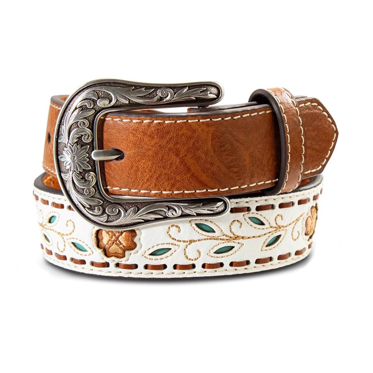 Ceinture en cuir pour hommes et femmes, ceinture équestre, motif floral, chevaux aimés, mode  200000297